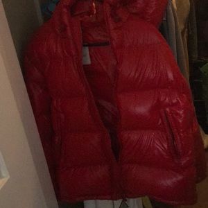 2020 red moncler maya!!!!!Size medium! Brand new!